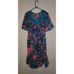 APPEL Vintage floral Bright Summer Vacation Dress Sz S Hawaii Beachy Made In USA